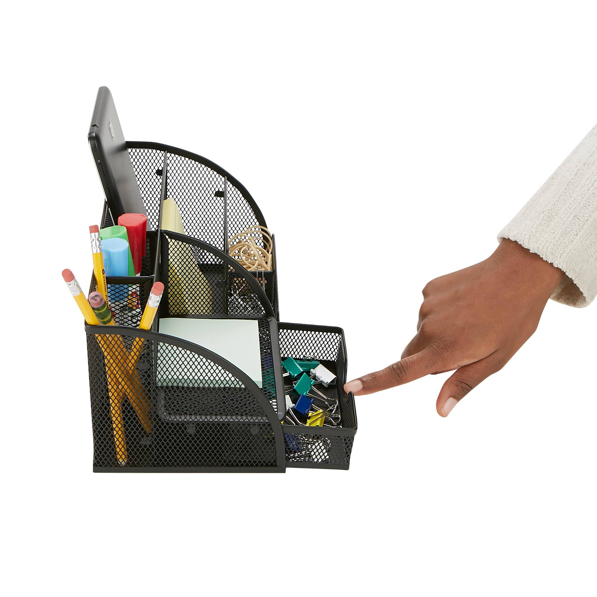 Mind Reader 7-Compartment Desk Organizer Supplies & Accessories Storage